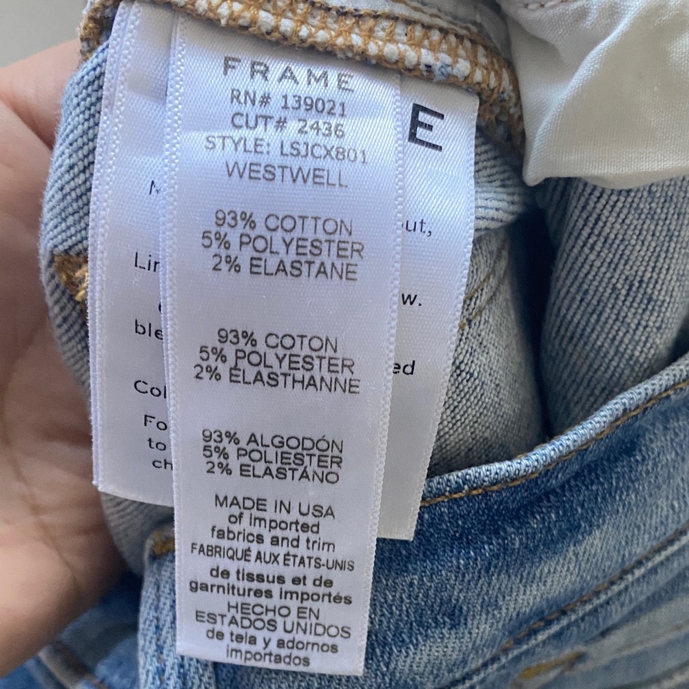 FRAME Le Skinny de Jeanne Crop Skinny Jeans in Firefly sz 27 - Picture 13 of 14